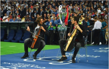 2CELLOS UEFAチャンピオンズリーグ決勝戦での「アンセム」演奏映像公開