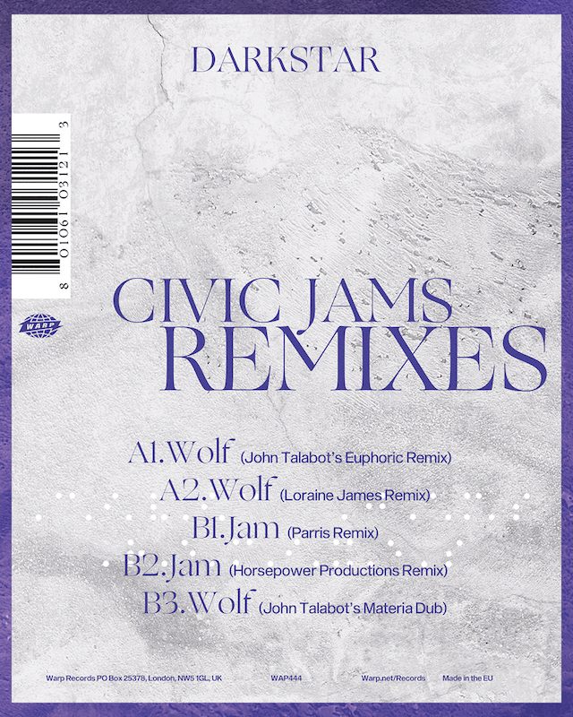最新アルバム『Civic Jams』をリリースしたばかりのダークスターが、 ジョン・タラボットなどをリミキサーにむかえた 12インチ『Civic Jams Remixes』をアナウンス